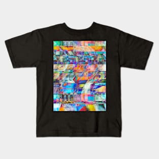 Blue Abstract Art Kids T-Shirt